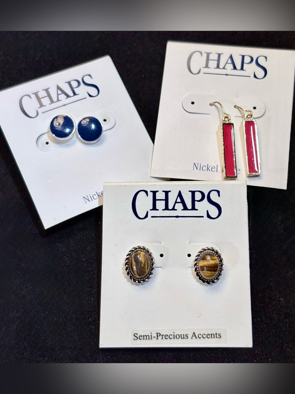NWT Chaps Earrings Lot of 3